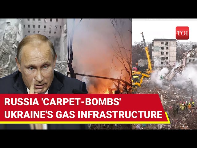 Putin's Missile & Drone Blitz Ravages Ukraine's Gas Infra; 5 Regions Flattened, 15 Killed | Watch