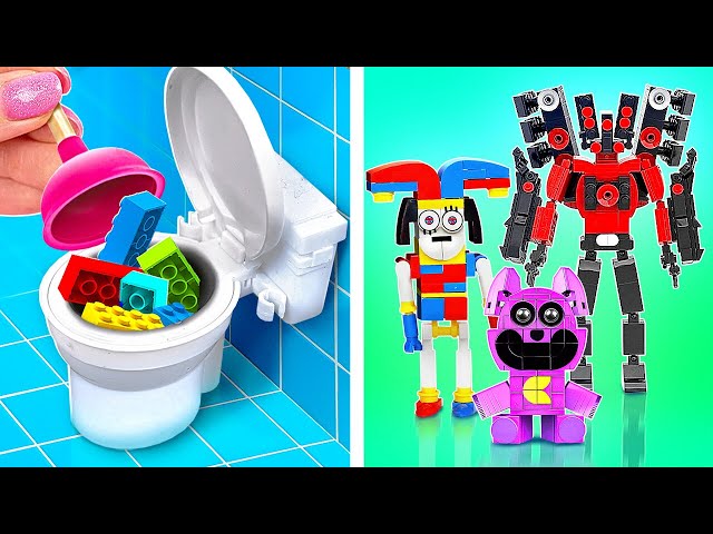 Don't Flush Lego! 🙀🐱 *New Pomni, CatMap and TV Man Lego Lego Set*