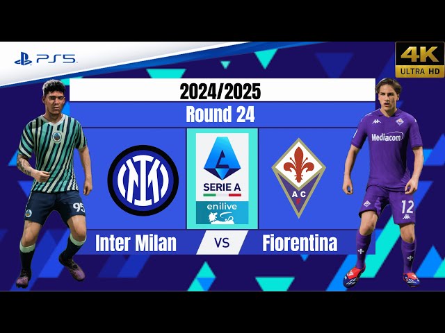 FC 25 - Inter Milan vs. Fiorentina | Serie A 24/25 | Full Match | PS5™[4K]