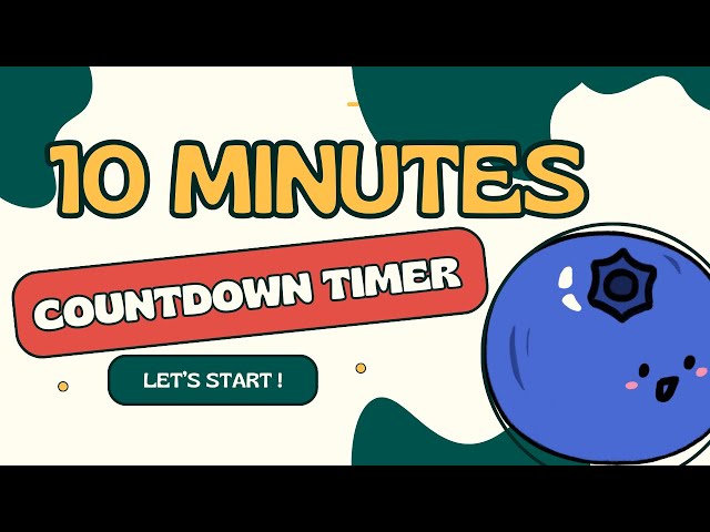 BLUEBERRY COUNTDOWN ! 🫐 10 MINUTES  10:00 countdown timer from 10 minutes to zero in seconds