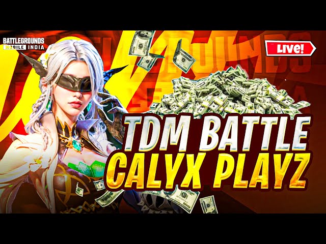 TDM 1VS1 LIVE BGMI  || BGMI 1v1 TDM LIVE || BGMI LIVE CUSTOM ROOMS || Calyx Playz is live