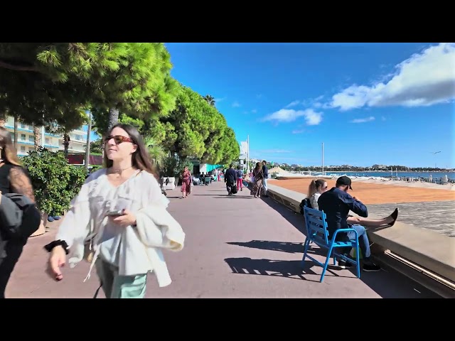 Cannes France 7 Hours Long Walking Tour 4K October 2024