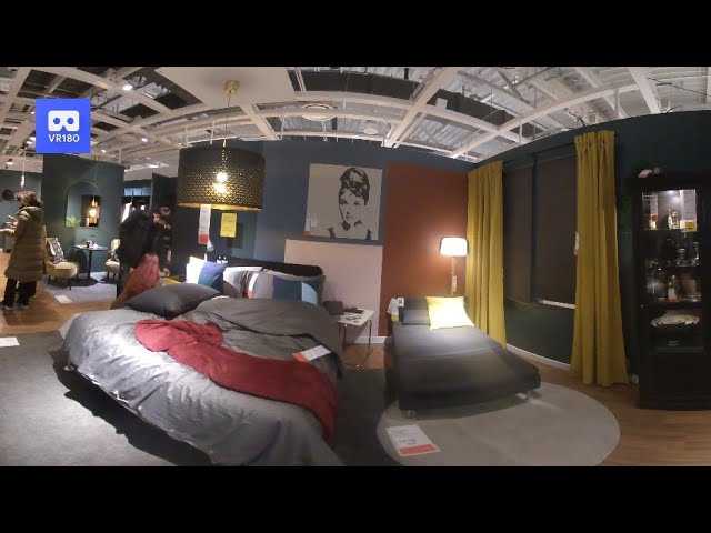 3D 180VR 4K bedroom Interior Ikea Showroom 360vr  andrea hephurn