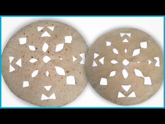 DIY How to Make Yummy Snowflake Tortillas