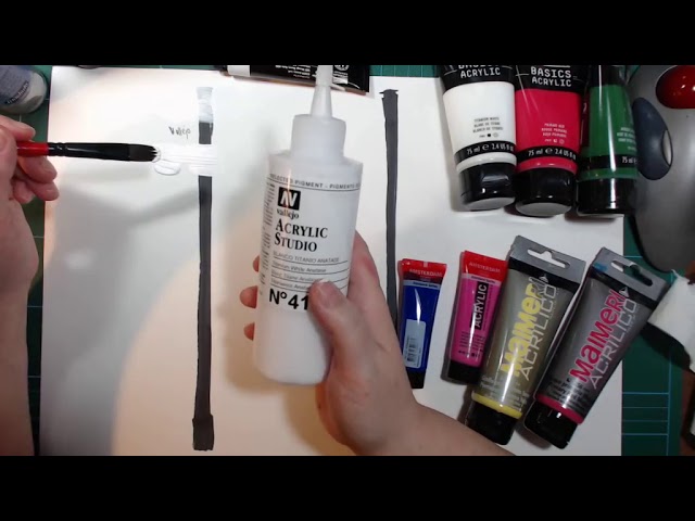 Comparing seven brands of student grade acryllic paints.