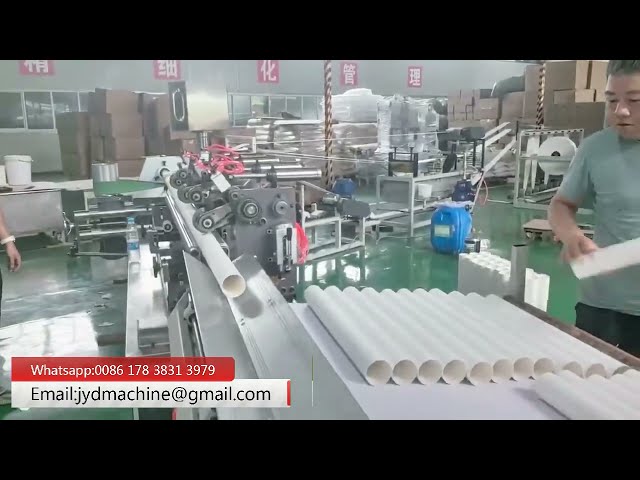 Cardboard White Paper Tube Making Machine With Inline Multi Cutters