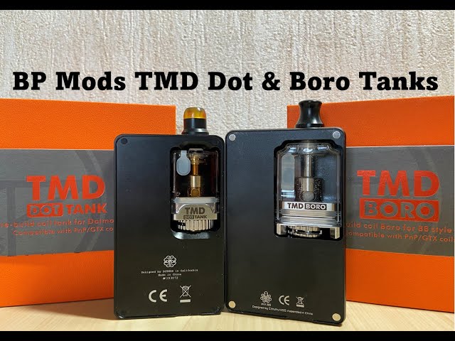 BP Mods TMD Pre-build Coil DOT & BORO Tanks | Excellent flavour | Smooth MTL & DTL Airflow