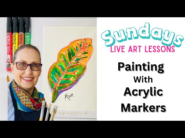 Acrylic Paint Markers Live Art Class #markerart #paintingideas #acrylicmarkers