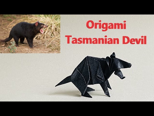 How to make Origami Tasmanian Devil, step by step tutorial