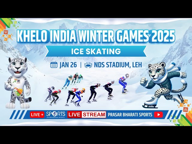 LIVE - ICE Skating - Khelo India Winter Games 2025 Ladakh - Day 4