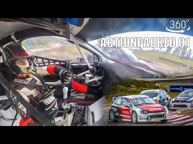 Flying Overtakes and Sideways Action 5.7K 360° Onboard | Ulrik Linnemann Euro RX1 Q1 at Höljes