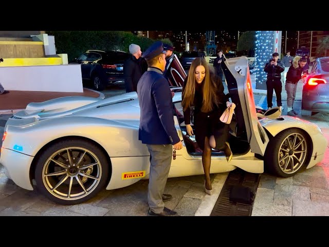 ANDREA PALMA AND HIS LADY ARRIVED IN THEIR PAGANI UTOPIA AT THE LUXURY FAIRMONT IN MONACO #luxury