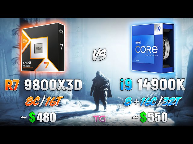 Ryzen 7 9800X3D vs Core i9 14900K - Test in 10 Games