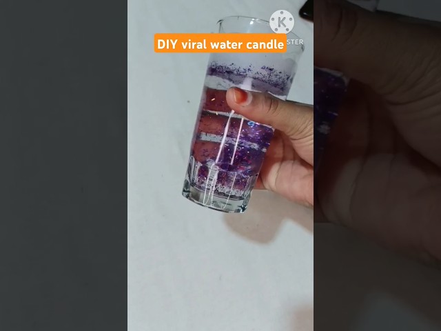 DIY viral water candle #diy #candle #shorts #youtubeshorts #crafterharim