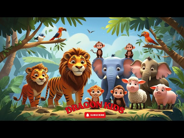 Animal Sounds Song | Wild Animals Names And Sounds For Kids | Nursery Rhymes Song