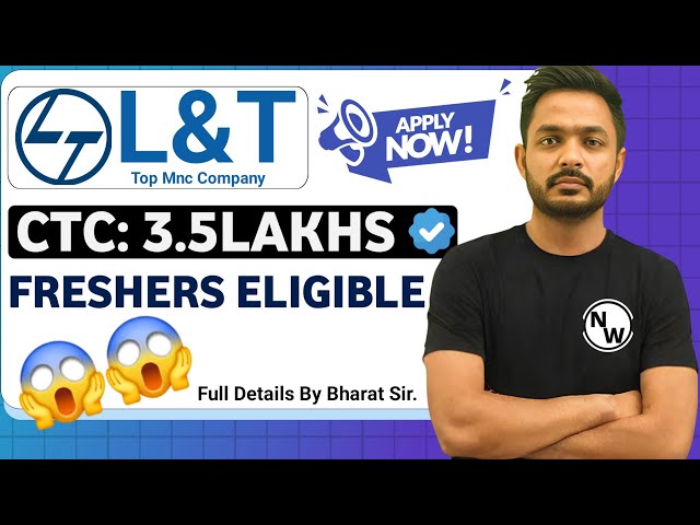 L and T Hiring Freshers 2025 | CTC: 3.5 Lakhs | Mnc Jobs | Latest Jobs | Freshers Jobs 2025