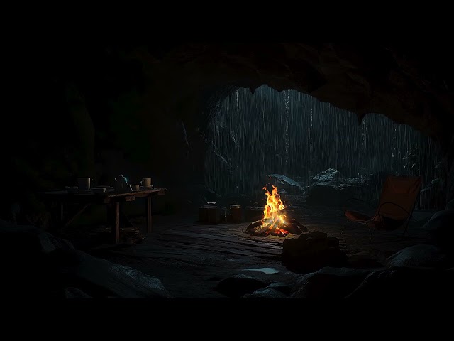 It's Easy To Get Better Sleep: Relax With The Sound Of Night Rain On Cave And The Cool Rain Ambience