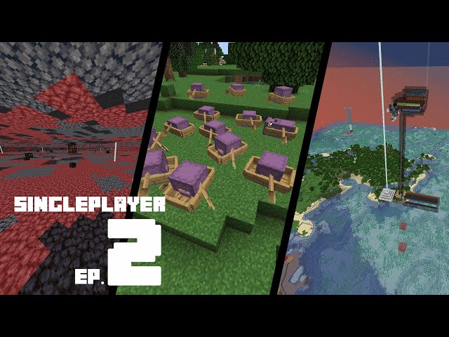 A Raid Farm, Nether Perimeter and Shulker Mob Switch || Minecraft Singleplayer Survival Episode 2