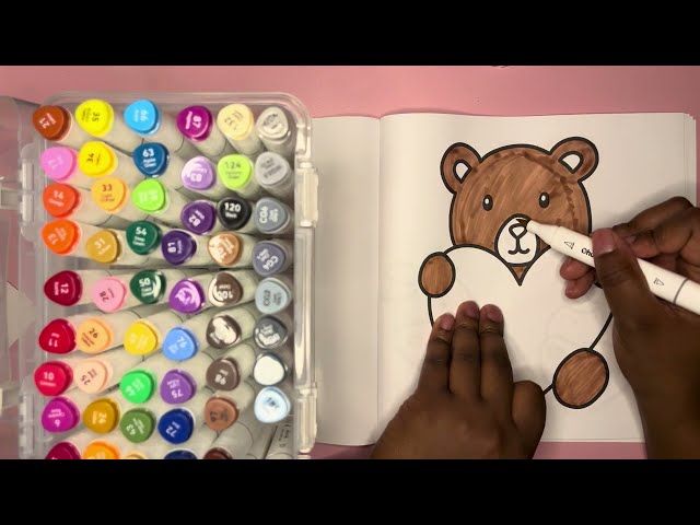 Satisfying Coloring Sweetheart Bear ASMR ❤️🎨