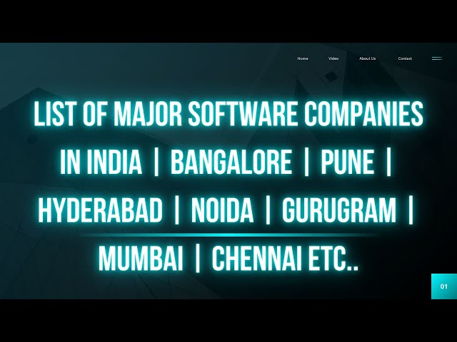 List of Major Software Companies in India | Bangalore | Hyderabad | Pune | Noida | Gurgaon | Mumbai