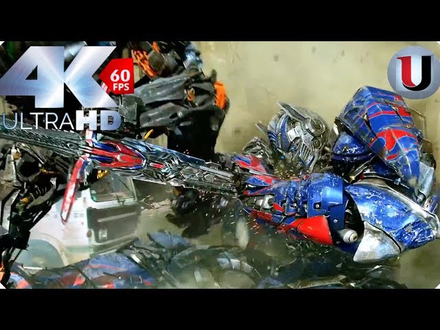 Optimus Prime vs Lockdown Final Battle Scene Transformers Age of Extinction 2014 CLIP IMAX (4K).