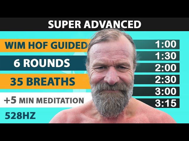 Super Advanced Wim Hof Guided Breathing | 6 Rounds - 35 Breaths | 5 min Meditation | 528hz