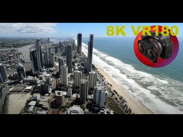 8K VR180 VIRTIGO? Surfers Paradise beaches from 77 floors up North 3D (Travel/Nature/ASMR/Music)