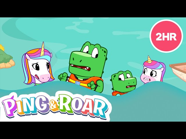 🔴 LIVE: 2 hour of Unicorn & Dinosaur Cartoons | Ping and Roar