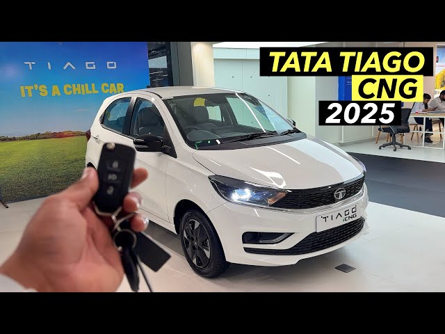 Tata Tiago XZ CNG New Model 2025: 10 New Updates & New On Road Price ? All Details !!