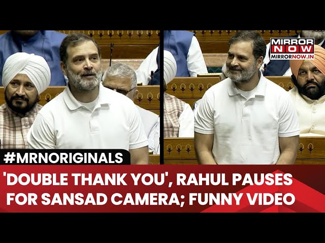 Rahul Gandhi's Funny Video Ahead Of Lok Sabha Speech Goes Viral, Why Did He Say Thank You?| Watch