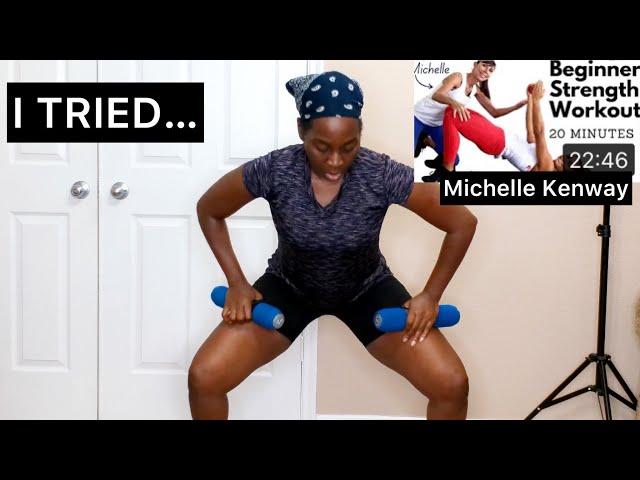 Trying Michelle Kenway PHYSIO Guided HOME STRENGTH WORKOUT - 20 MINUTES - Beginners & Intermediate