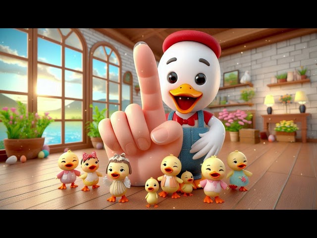 Golden Egg Surprise with the Finger Family Ducks!