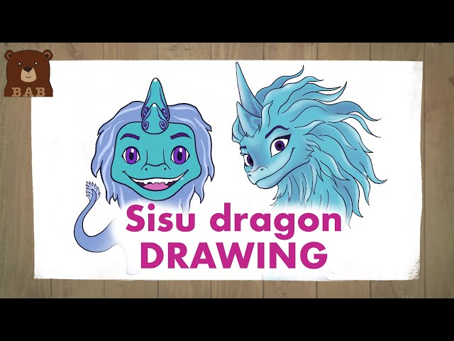 How to Draw SISU from Raya and last dragon movie / Easy and Hard step by step tutorial