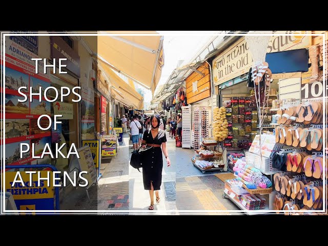 🇬🇷  The shops of Plaka | Athens (Αθήνα), Greece | walking tour | HDR 4K