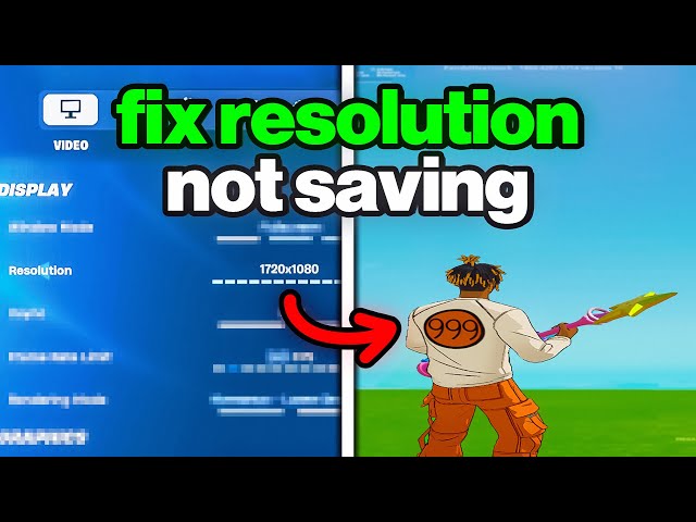 How To FIX Stretched Resolution NOT SAVING (Fortnite Custom Resolution)