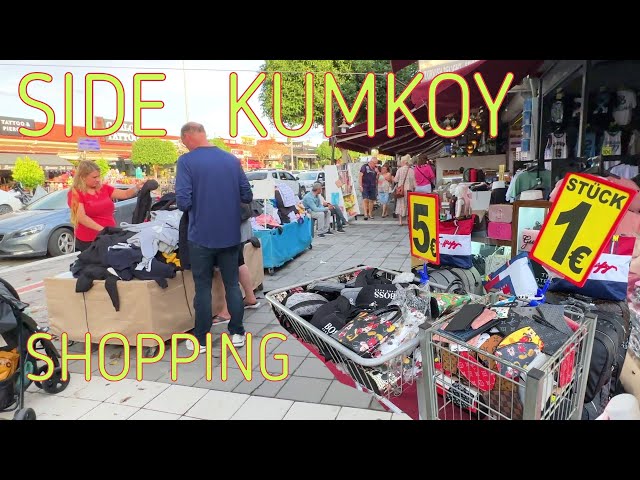 SIDE KUMKOY Street SHOPPING FAKE BAZAAR TURKIYE #turkey #side #kumkoy #antalya