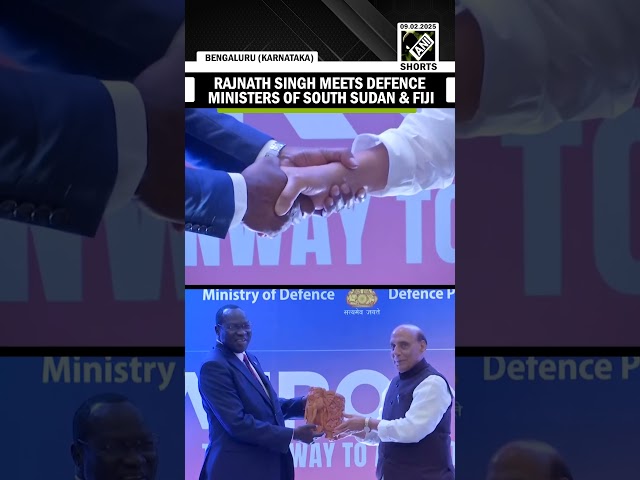 Aero India 2025: Rajnath Singh meets Defence Ministers of South Sudan and Fiji