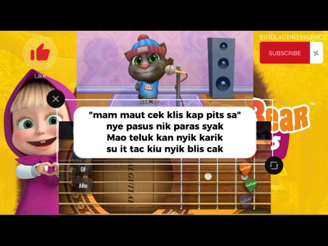 Tutorial Real Guitar Apps Trand' MARSHA AND THE BEAR' Song So Easyy❓