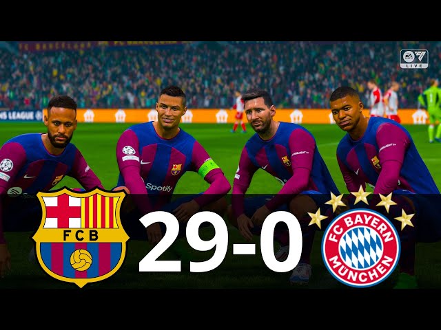 MESSI, RONALDO, MBAPPE, NEYMAR, ALL STARS | BARCELONA 29-0 BAYERN