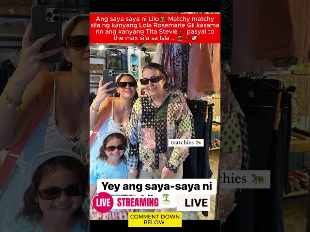 Ang saya saya ni Lilo🏝️ Matchy matchy sila ng kanyang Lola Rosemarie Gil  #viralvideo #videoshort