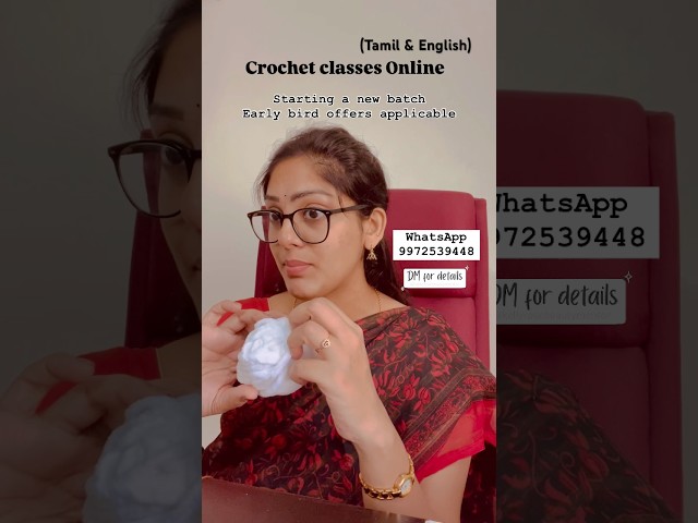 Crochet classes online | learn crochet #crochetclasses #crochettamil #learncrochet #crochetclass