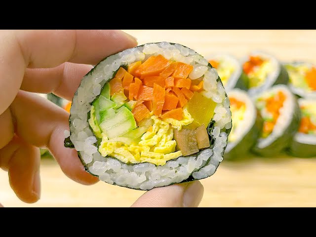 kimbap recipe easy [Delicious, healthy and diet-friendly vegetarian recipes] 김밥