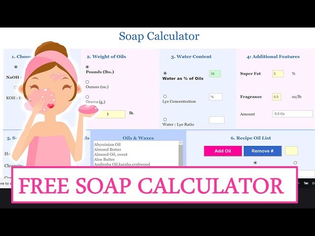 How To Use The Soap Recipe Calculator on Thermal Mermaid