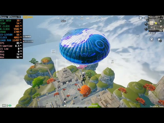 Lenovo LOQ : i5 12th Gen 12450H RTX 3050 6GB - Test in PUBG Mobile