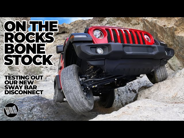 Stock Jeep Wrangler JL 2 Door Sport Off-Road on the Rocks to Test Our Rubicon Sway Bar Disconnect