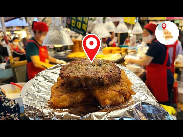 Korean Street Food Spot 😝GWANGJANG MARKET in Seoul, Korea｜광장시장