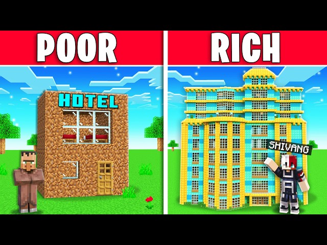 Poor Vs Rich Villagers Hotel in Minecraft