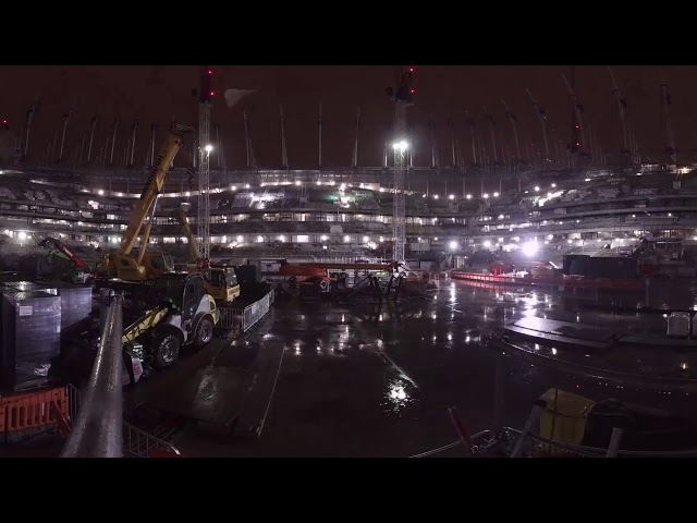 Tottenham's new home | 360° angle of the roof being installed