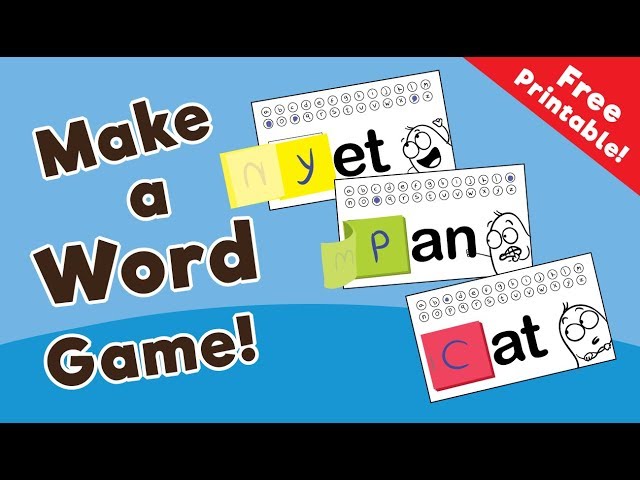 Word Family Activities -Make a Word Game for Kids (ET, AN, AT)