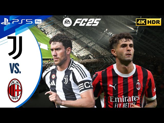 Juventus vs AC Milan | Serie A 2024/25 Full Match | FC 25 | PS5 Pro [4K60]